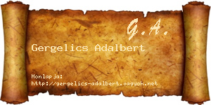 Gergelics Adalbert névjegykártya
